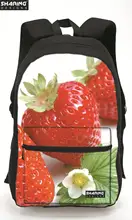 Funny Fruit Print Zipper Canvas Women Backpacks College Student School Book Bagpacks 3D Christmas Gift Medium Backpack for Kids
