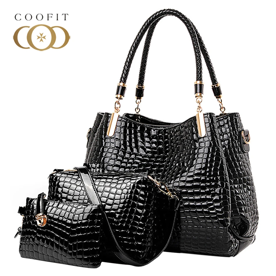 

Coofit Elegant Alligator Pattern Female PU Leather Shoulder Bag Fashionable Large Capacity High Quality Crossbody Bags For Women