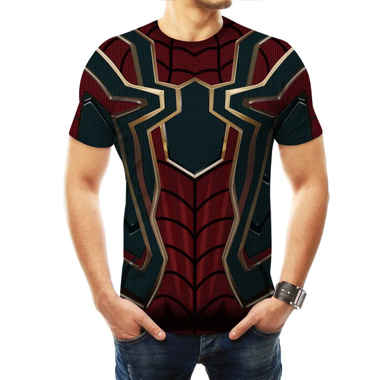 

Iron Spider Man Peter Parker Fans Top Graphic Marvel Hero Tees Unisex Harajuku Streetwear Unisex Drop Shipping