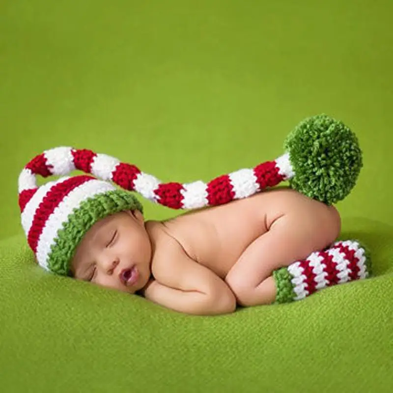 

Baby Newborn Photography Props Accessories Girls Boys Hat Legging Crochet Knit Costume Hats For Children Kids fotografia