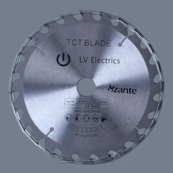 

165mm 24T 20mm Bore TCT Circular Saw Blade Disc for Dewalt Makita Ryobi Bosch