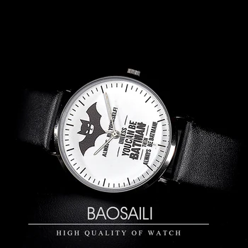

BAOSAILI Top Brand Classic Simple Watch Fashion Couple Watch Stylish Batman Dial Watch Men Luxury Leather Women Watches Clock