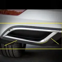 2 шт./компл. Нержавеющая сталь выхлопные трубы горло декоративные блестки для Volkswagen Golf 7/7,5 внешней отделки обновления