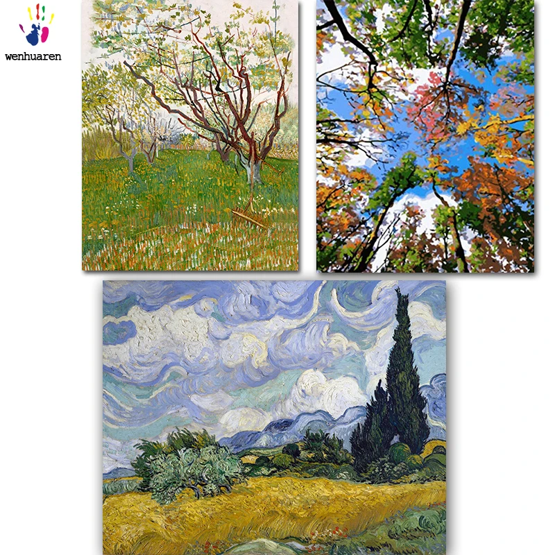 

DIY colorings pictures by numbers with colors Different scenery painting by numbers framed Home