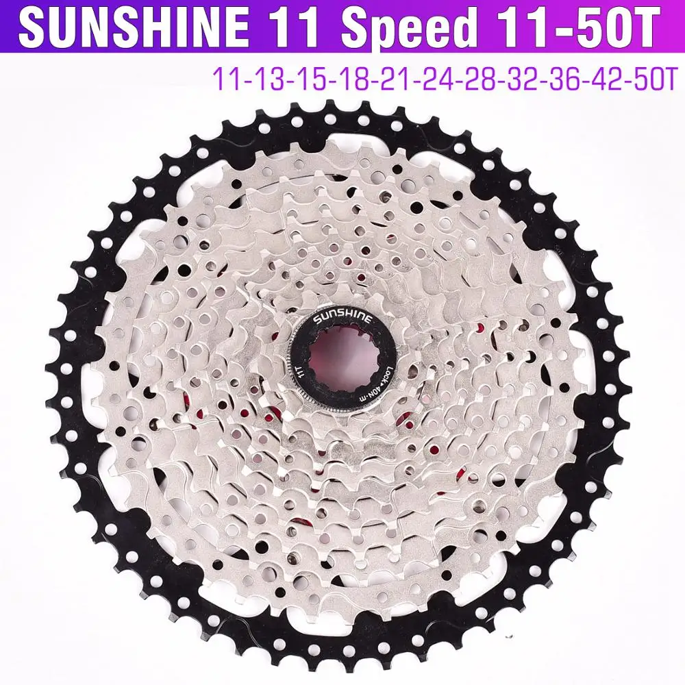 SUNSHINE 11 speed Freewheel MTB Запчасти для горного велосипеда кассета Freewheel Золотой 11-42T 46T 50T для запчастей XT M8000 SLX M7000 M9000