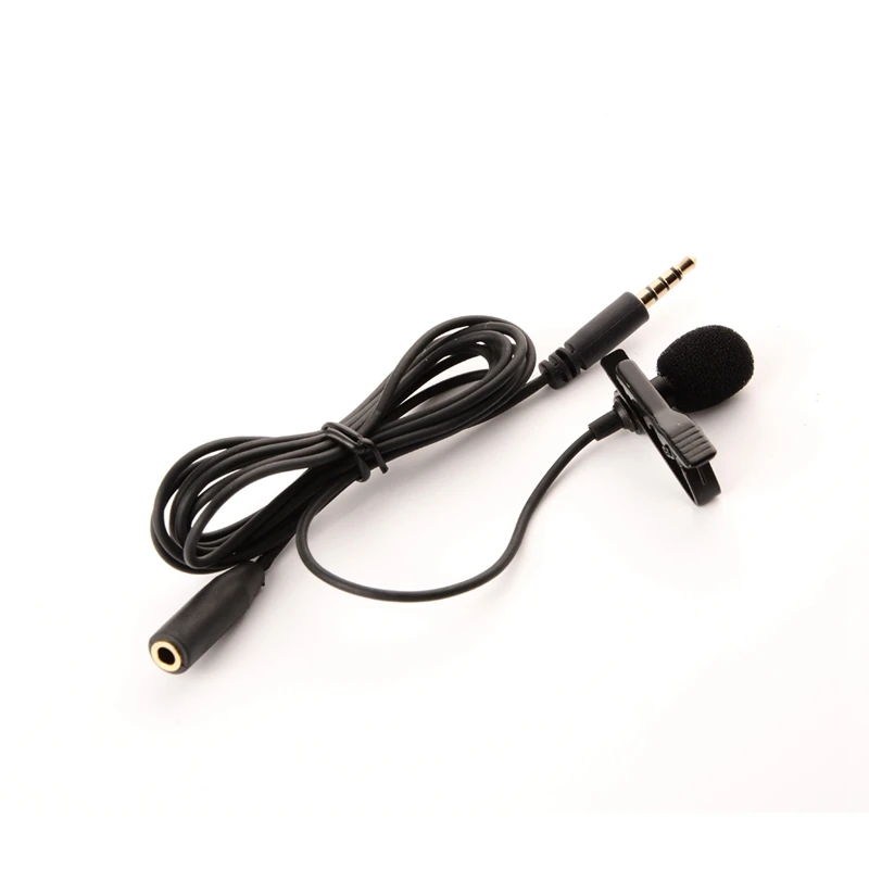 Buy Portable Condenser Microphone Clip on Lapel Lavalier Mic Wired for iPhone