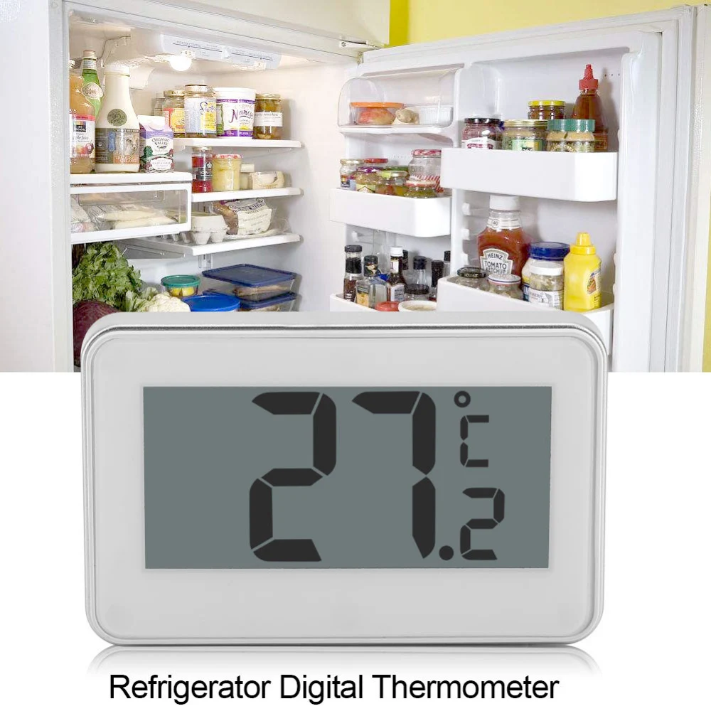 

LCD Digital Screen Precision Refrigerator Thermometer Adjustable Stand Magnet Waterproof Digital Thermometer