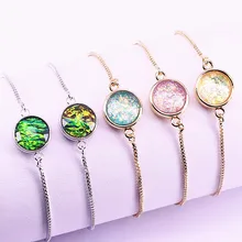 6 шт модные ювелирные изделия Круглый камень соединитель браслет