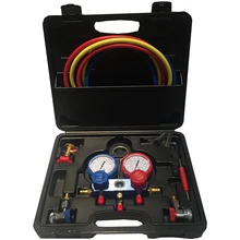 Бытовой Холодильный кондиционер коллектор Манометр ремонтные инструменты автомобильный набор с Чехол forR410A, R22, R134a, R407A