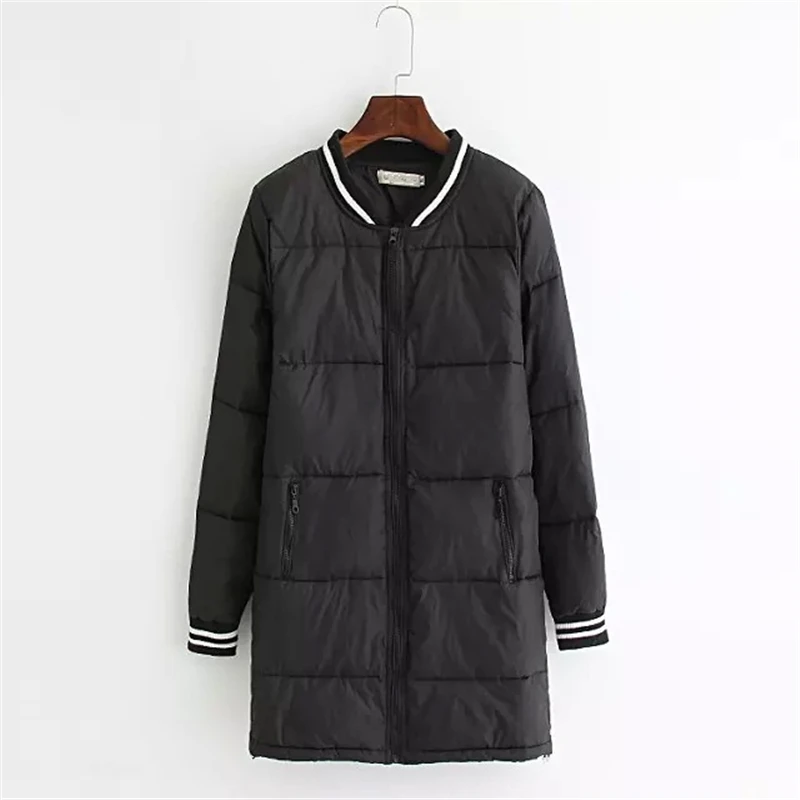 

2016 Winter Parkas Plus Size Women Jackets and Coats Black White Mix Color Padded Quilted Women Long Coat Oversized Outwear 4XL