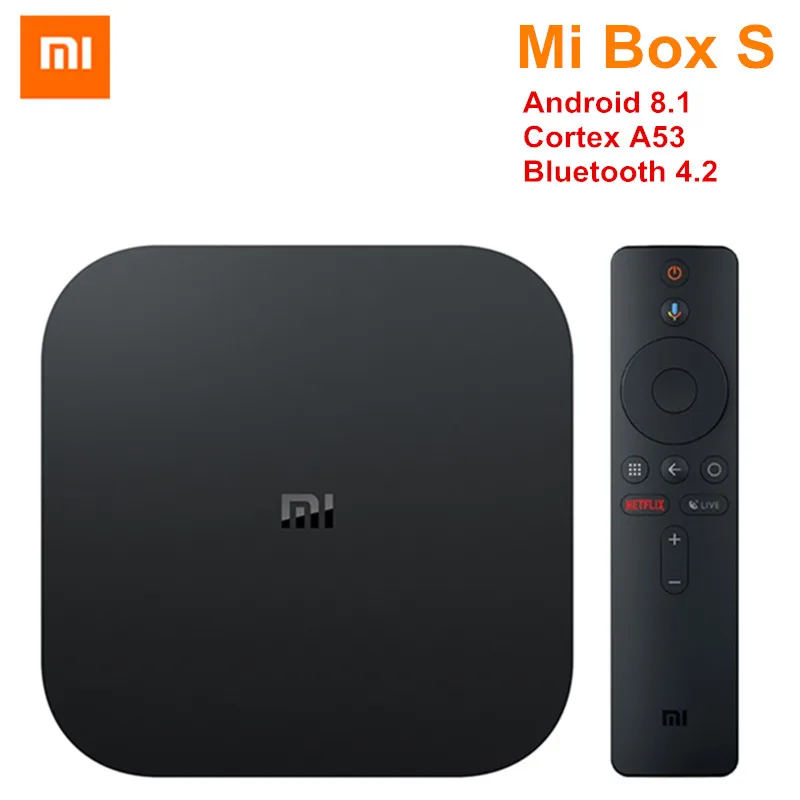 

Xiaomi Mi Box S 4K TV Box Android 8.1 Cortex-A53 Quad Core 64 bit Mali-450 2GB+8GB HDMI2.0 2.4G/5.8G WiFi BT4.2 Set Top Box