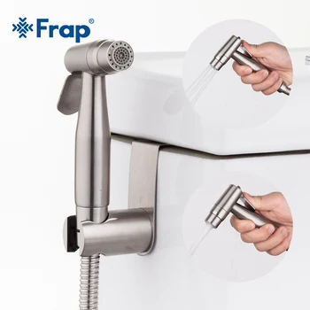 

Frap new Handheld Two Function Toilet bidet sprayer set Kit Stainless Steel Hand Bidets faucet for Bathroom sprayer shower