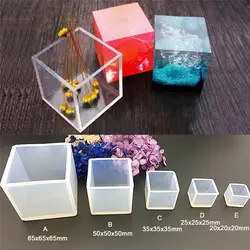 1 шт. 20 мм до 65 мм Cube решений смолы литья плесень DIY силиконовые подвеска форма украшения Ремесло Новый инструмент