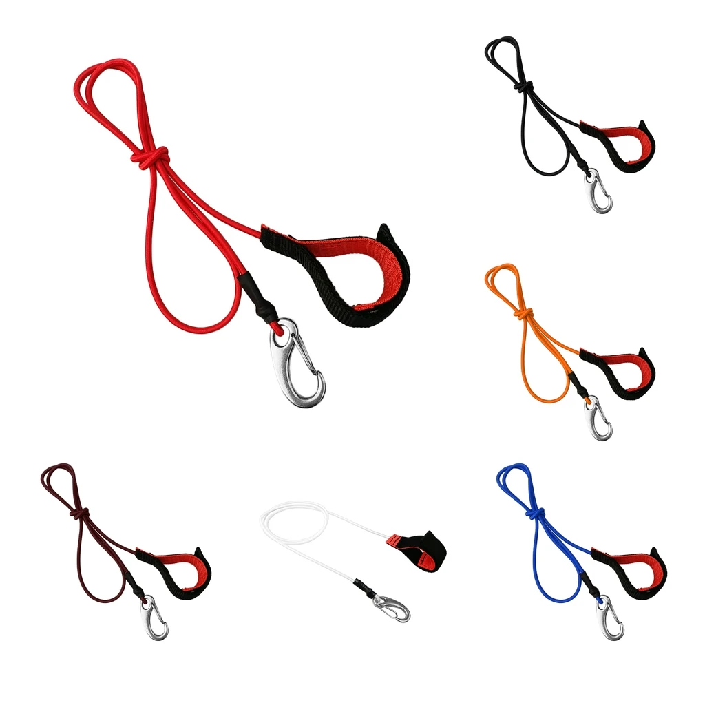Kayak Canoe SUP Paddle Leash Surfboard Rope Safety Tether Rowing Boat Fishing Rod Holder Lanyard Carabiner Hook Paddle Board