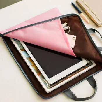 

New multi-function multi-layer A4 file bag portable tablet bag mobile phone Oxford canvas briefcase