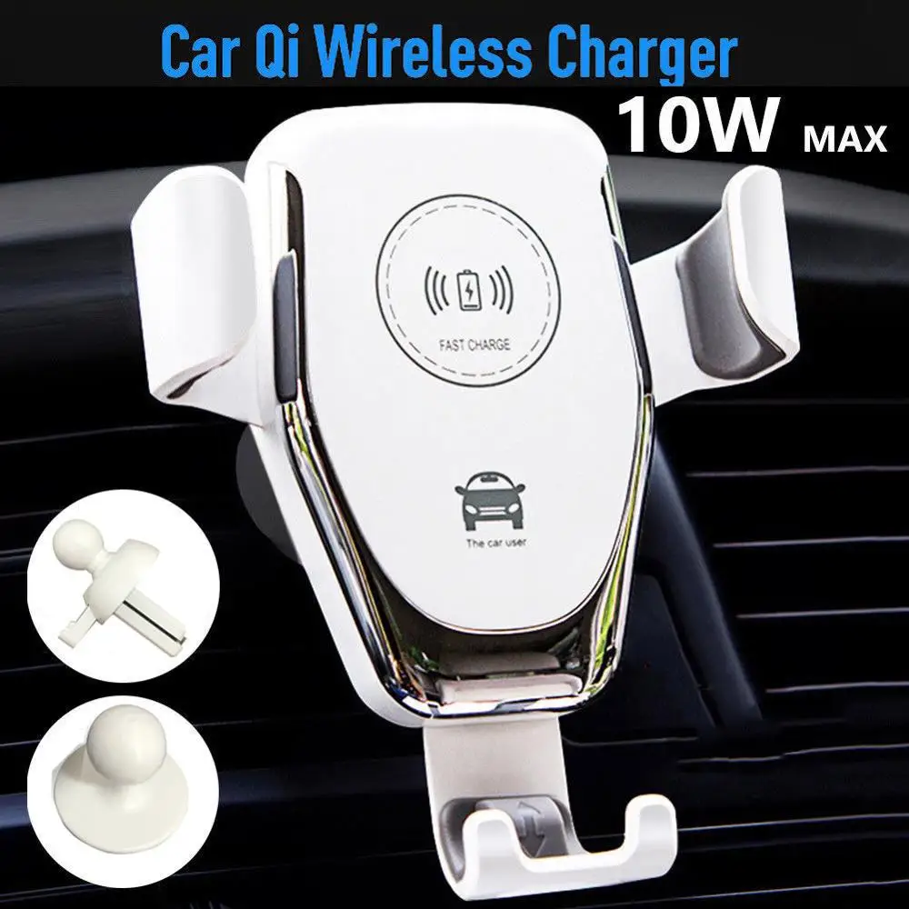10W QI Wireless Charging for Samsung Galaxy S9 S8 NOTE 8 9 Car Air Vent Holder for IPhone X XS MAX XR 8 Plus Wireless Charger