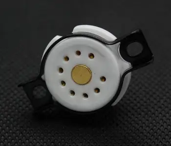 

1pcs ceramic tube socket outlet seat tube CMC Small 9 pin golden for amplifier PCB 12AX7 12AU7 6922 EL84