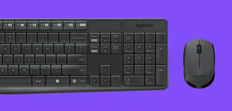 Беспроводная мультимедийная клавиатура и мышь logitech MK235 2,4 ГГц