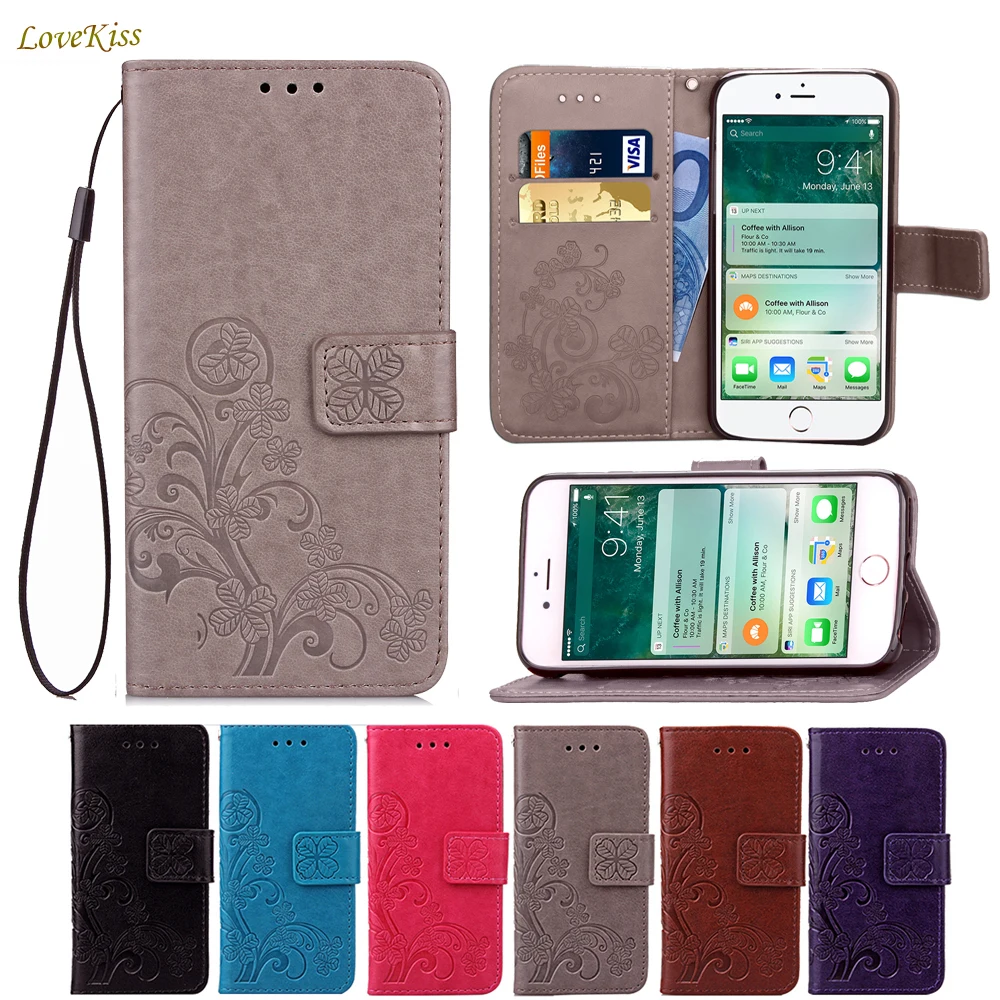 

Luxury Wallet Leather Flip Case For iPhone 8 X 6 6s 7 Plus 4 5 5C 5s SE 4s 6Plus 6sPlus 7Plus Cover Cases Phone Bag Shell Fundas
