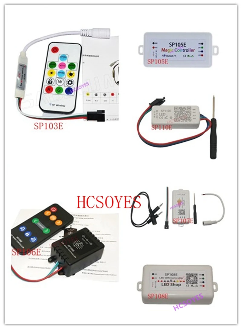 

SP103E/SP105E/SP106E/SP107E/SP108E/SP110E wifi WS2811 WS2812B Led Music Controller WS2801 Pixels Led Strip Support IOS / Android