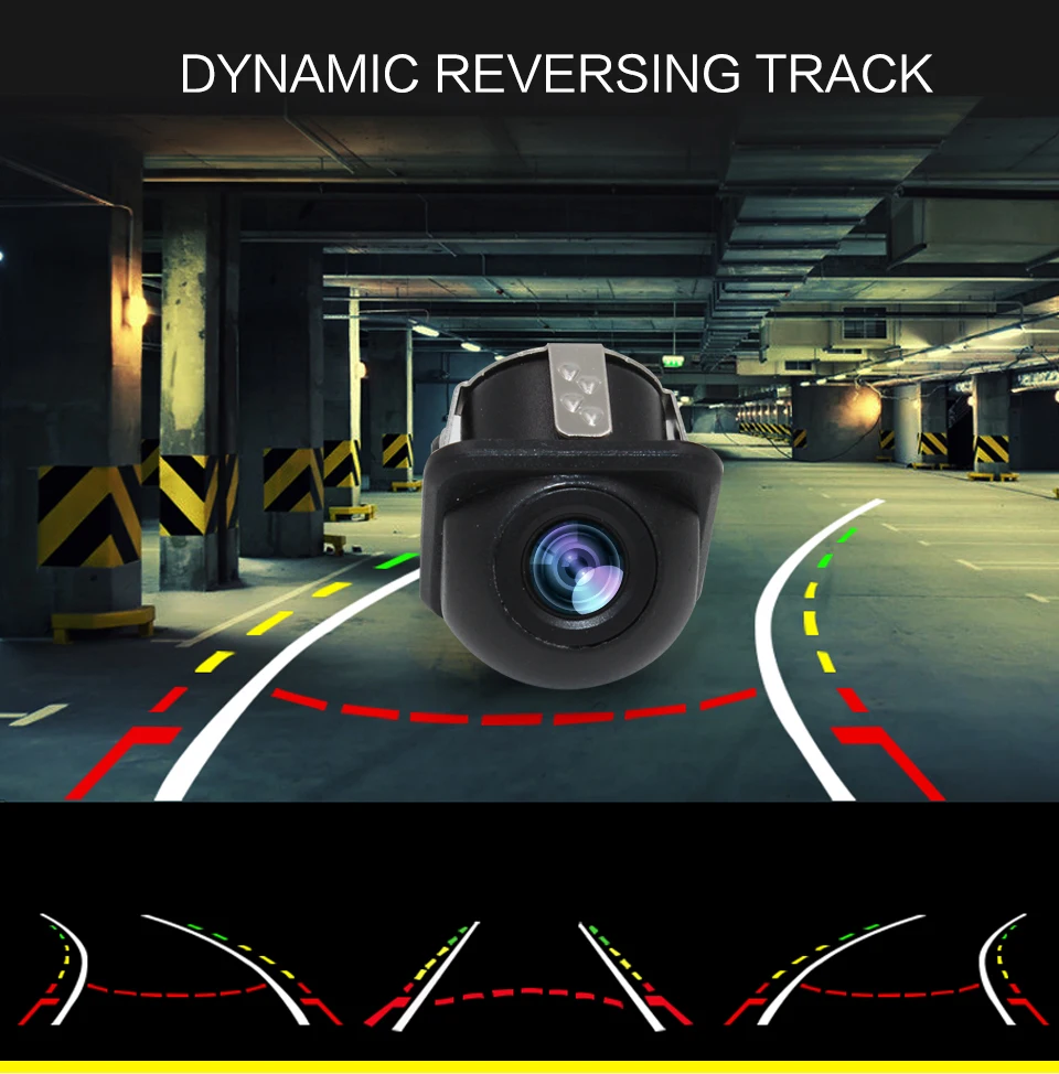 Smartour авто реверсивная парковочная камера интеллектуальная динамическая траектория треков камера заднего вида HD CCD помощь обратного резервного копирования