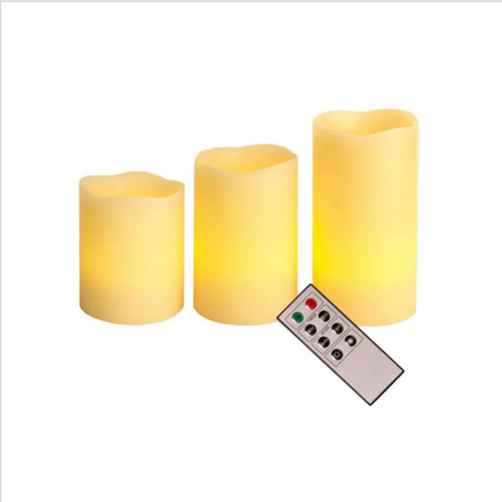 

3PCS LED Simulation Swing Remote Control Electronic Candle Light Night Lights For Wedding Bedroom Decoration Creative Lighting