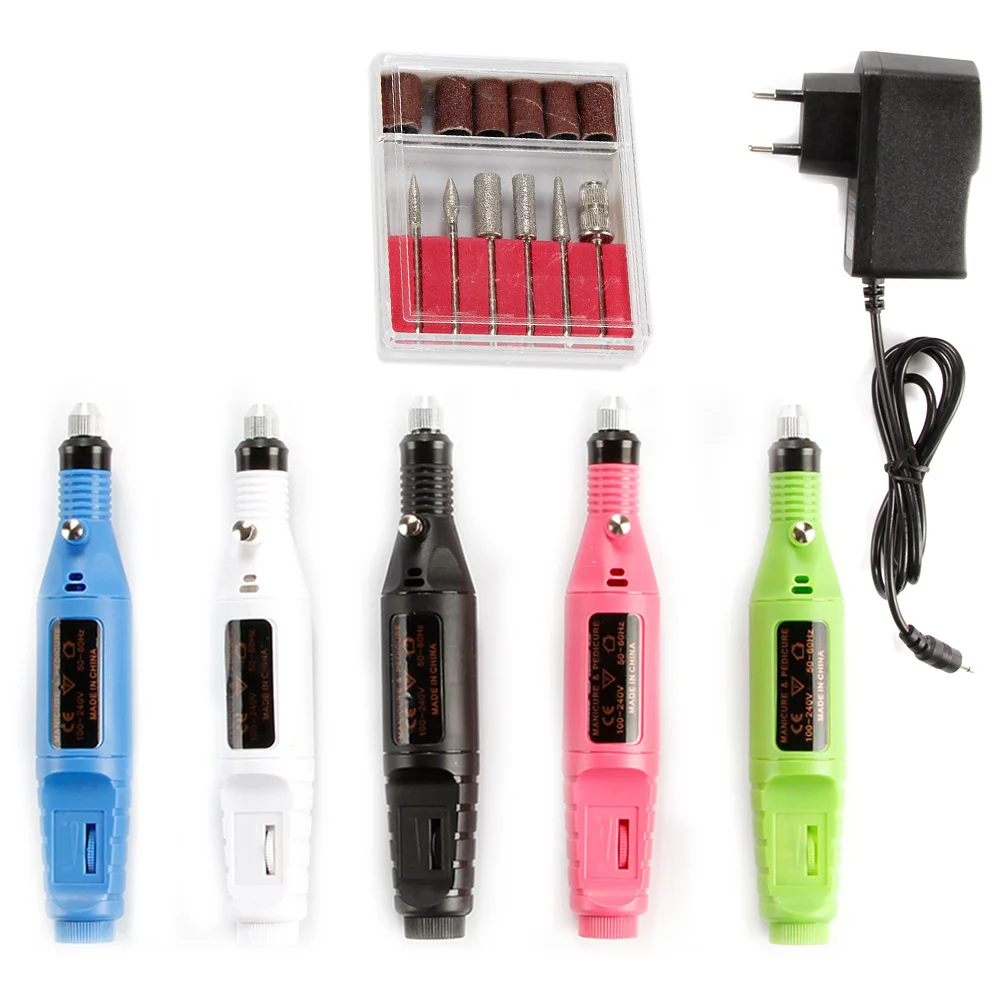 

Electric Nail Drill Bits Set Machine Apparatus for Manicure Mill Cutter Tools Gel Polish Remover Pen Cuticle Grinder Nail File