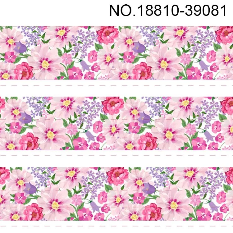 10yards- different sizes-Flowers pattern Grosgrain ribbon-beautiful flowers pattern printed ribbon