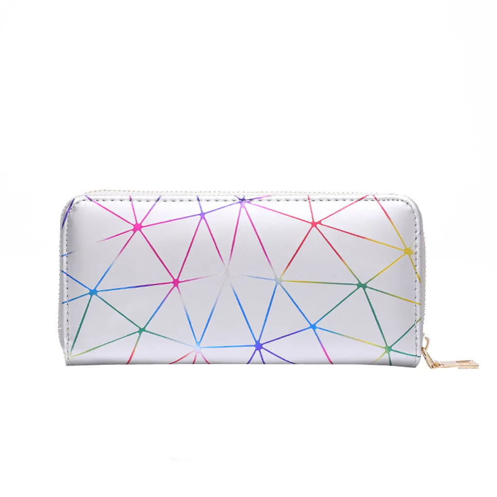 

MUQGEW Women Day Clutches Geometric Colorful Zipper Soft Handle Handbag Clutch Female Women's Handbag Bolsas De Mujer