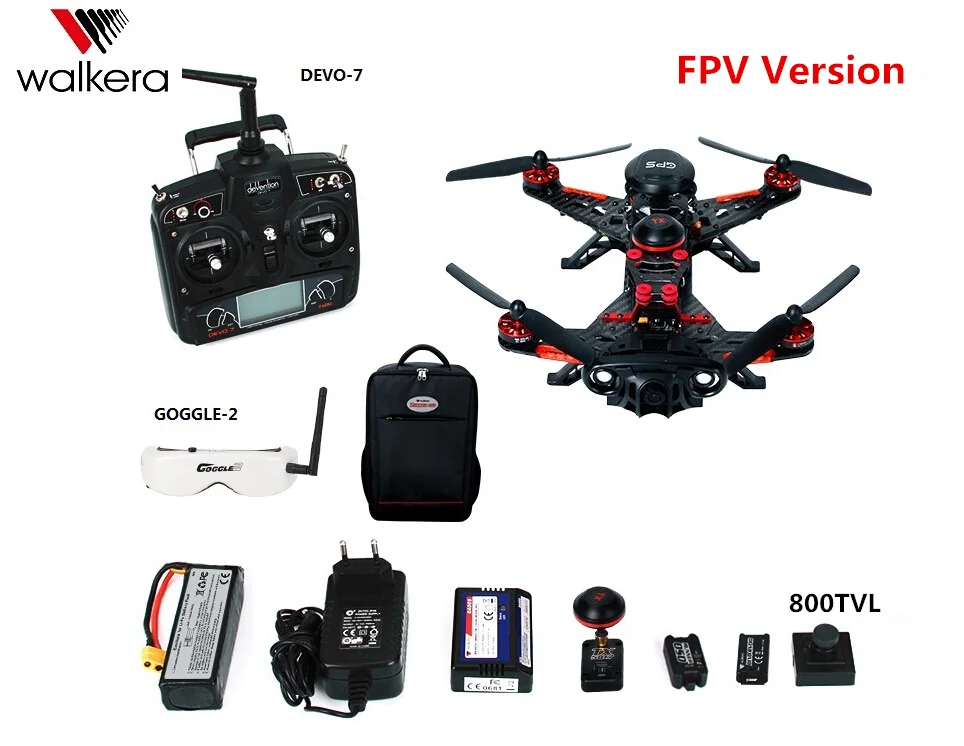 

Walkera Runner 250 Advance Drone 5.8G FPV GPS System with HD Camera Racing Quadcopter RTF FPV Version