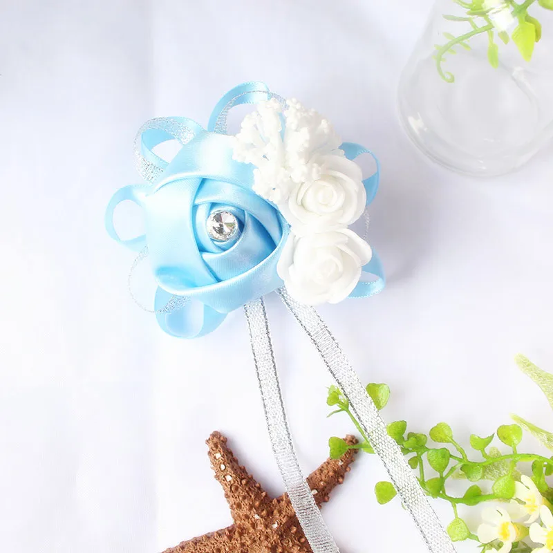 wrist corsage bracelet bridal wedding flowers Bridesmaid  (75)