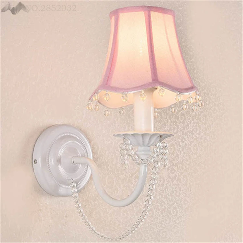 JW_Princess Pink Wall Lamps LED Indoor Princess Room Decor Lamps