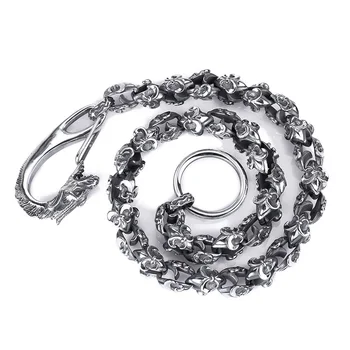 

Wholesale exports of simple retro fashion men 's clothing accessories men' s clothing fashion with steel titanium pants chain