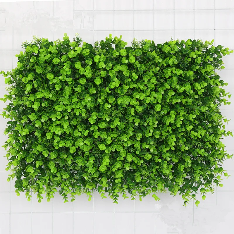 40*60 см искусственные растения зеленая трава стена эвкалипт с листом свадьба DIY отель магазин окно сад фон Декор Зеленая стена - Цвет: 05