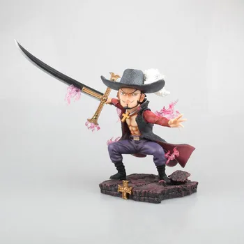 

ONE PIECE GK Fighting Hawkeye Big swordsman Dracule Mihawk Sword hero PVC Action Figure Model statue Toys Y997