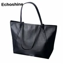2016 Hot Simple Larger Capacity Leather Women shoulder Bag Handbags Tote solid gift free shipping & wholesale