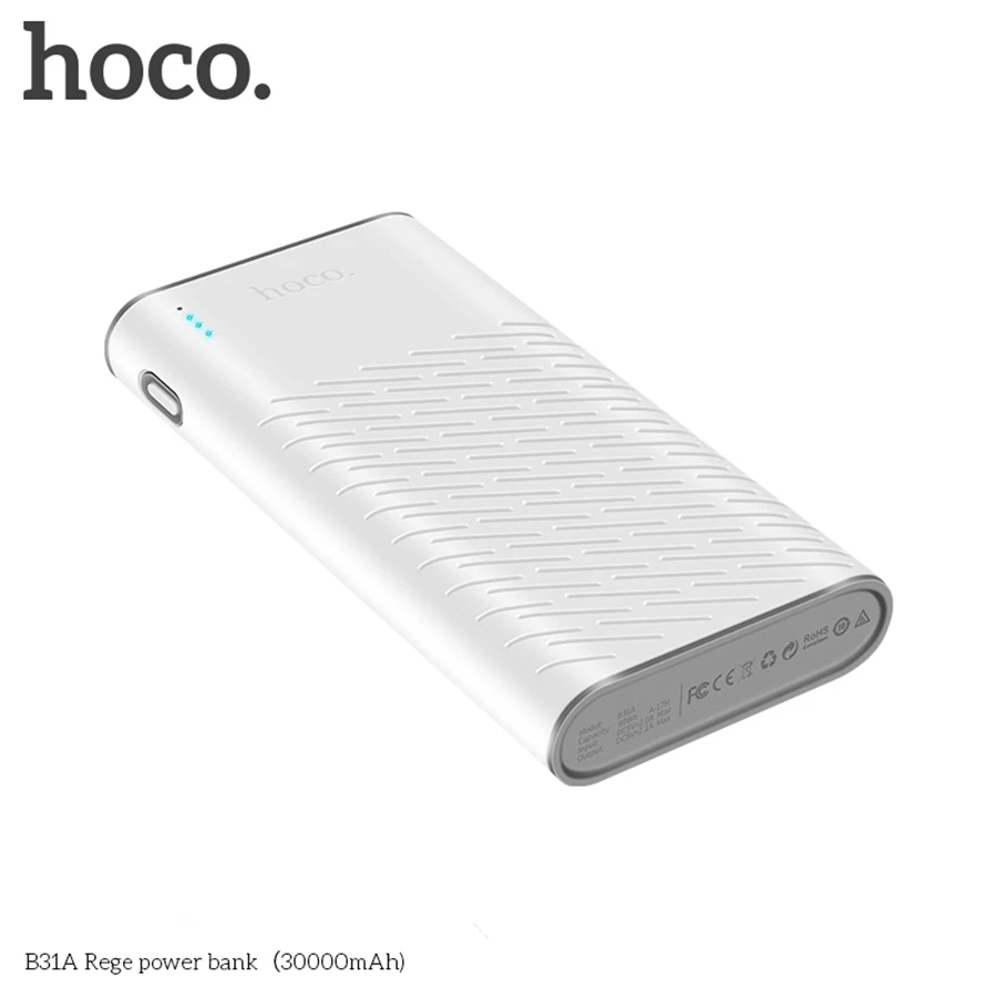 HOCO B31A power Bank 30000 мАч 18650 портативное Внешнее зарядное устройство Универсальный мобильный телефон power Bank 30000 мАч быстрое зарядное устройство s