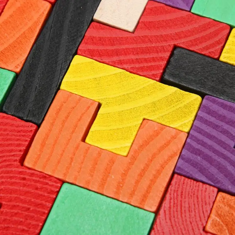 Деревянные Tangram головоломки игрушки красочные головоломки доска тетрис игра Magination Интеллектуальные развивающие игрушки для детей