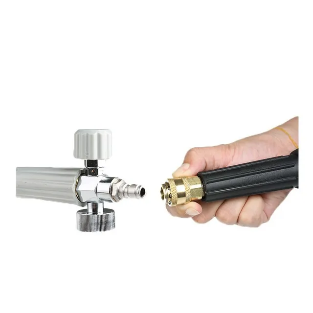 OPQR Adjustable Foam Cannon 1 Liter Bottle Snow Foam Lance With 1/4″ Quick Connector Foam Blaster for Pressure Washer Gun