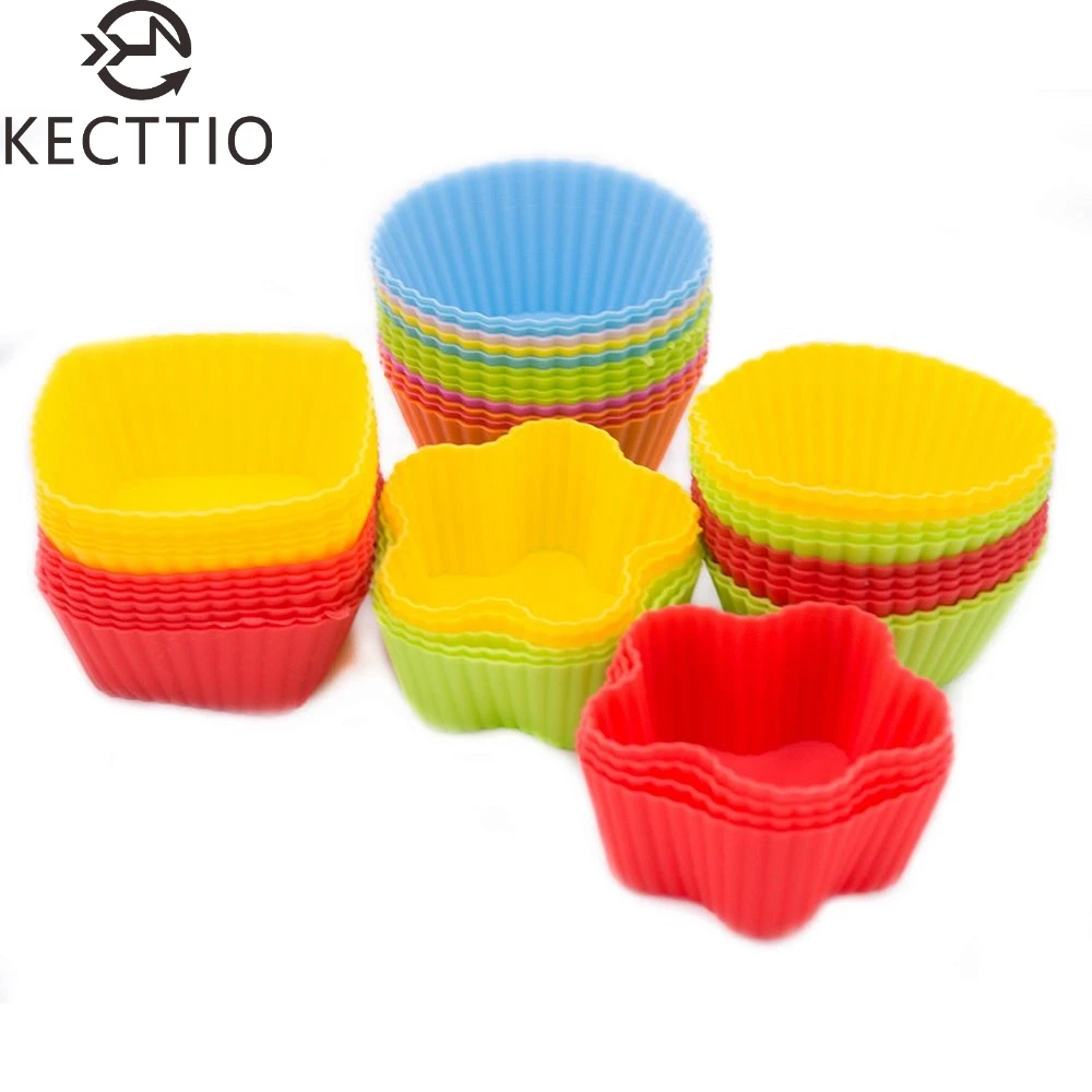 

3pcs Cupcake Liners Mold 7CM Muffin Flower Silicone Cup Cake Tool Bakeware Baking Pastry Tools Kitchen Gadgets