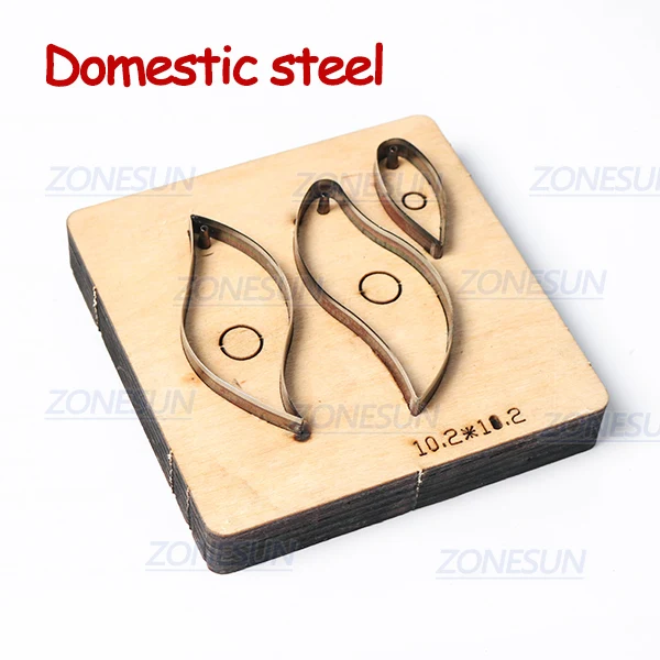 ZONESUN T9 DIY Custom Cutter Leather Earring Cutting Die Leather Cut Out Earring For Steel Rule Die Cutting Machine Press Tools - Цвет: Japanese steel