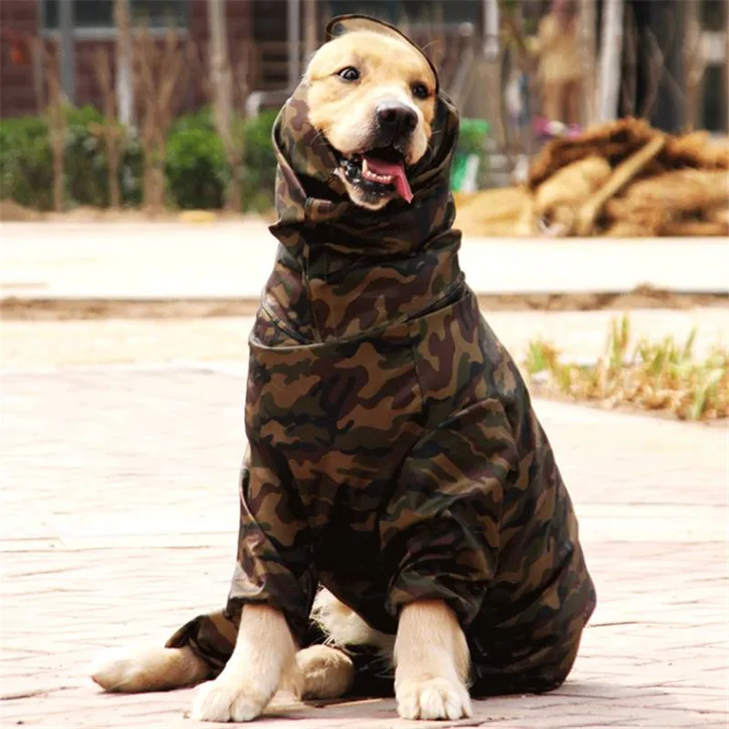 

Pet Large Dog Raincoat Clothes For Dogs Retriever Labrador French Bulldog Waterproof Rain Coat Jacket Clothing Rainwear Costume