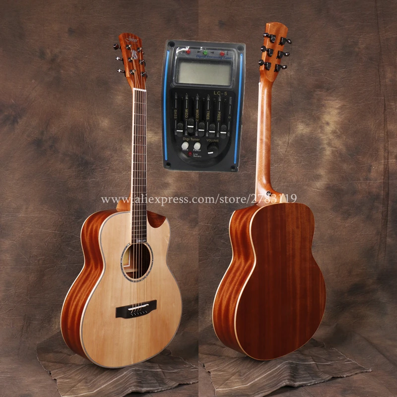 

Professional 41" Acoustic Guitar,Solid Spruce Top/Mahogany Body, guitars china With Hard case