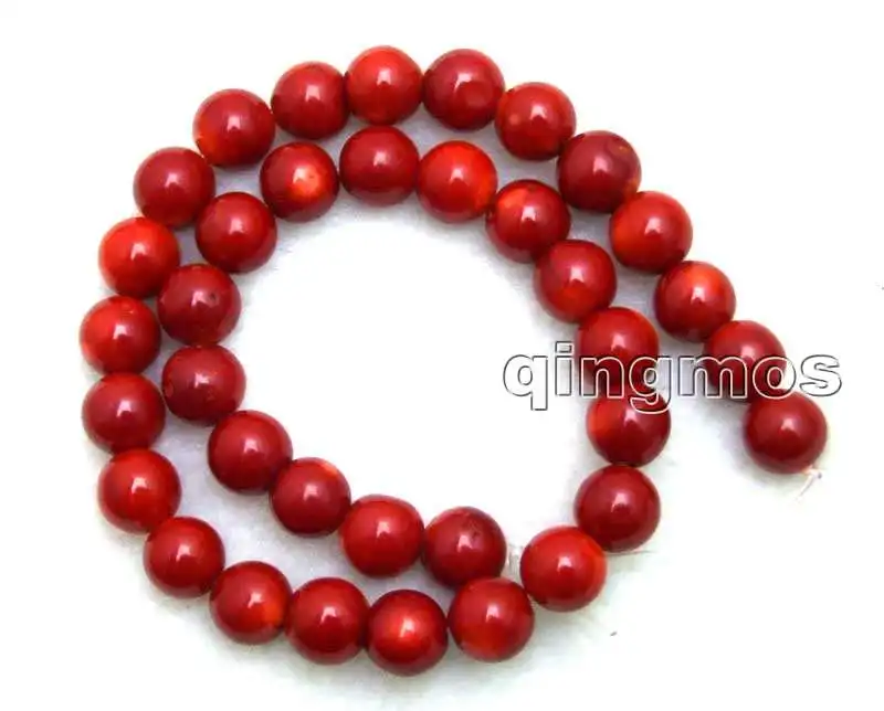 

Big 12-13mm round High quality Red natural Coral loose beads strand 15"-los639 wholesale/retail Free shipping