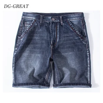 

2019 New Summer Cotton Jeans Men High Quality Famous Brand Denim Trousers Soft Mens Pants Men's Fashion Large Plus Size 46 48