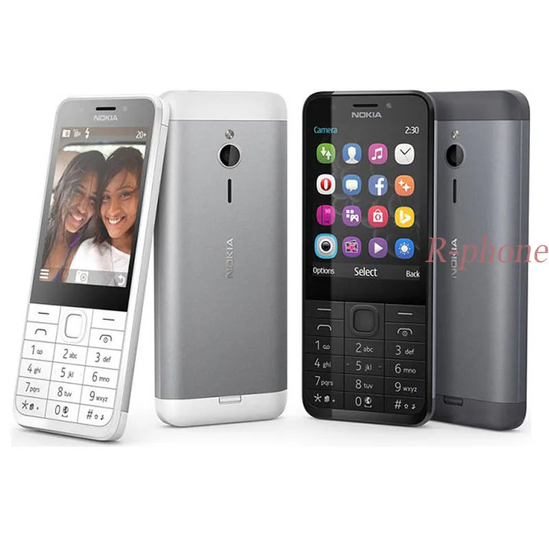 230 Original Unlocked NOKIA 230 Dual-Sim Version Phone GSM Good Quality Refurbished Mobile Phone& Hebrew Arabic Russian keyboard