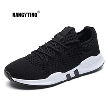 

NANCY TINO Mens Running Shoes Athletic Training Exercise Lace-up Sneakers Breathable Mesh Outdoor Soft Comfortable Sports Shoes