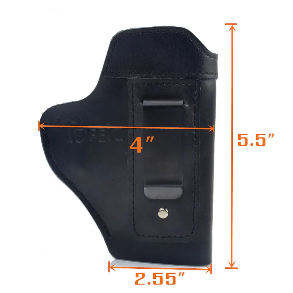 Кожаный IWB скрытый пистолет кобура для Глок 17 19 22 23 32 33/S& W M& P Shield/Спрингфилд XD XDS пистолет пистолеты черный