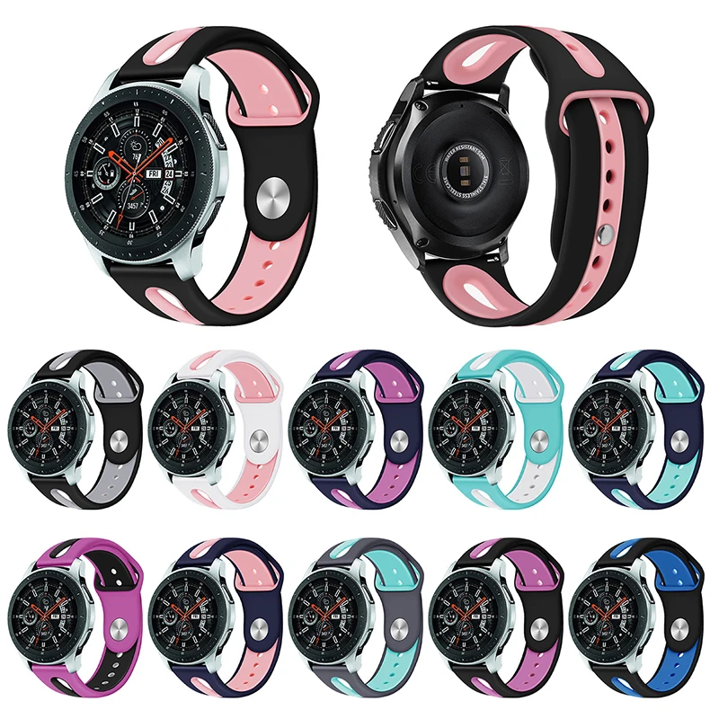 

22mm Silicone Watchband for Samsung Galaxy Watch 46mm version SM-R800 Replacement Bracelet Band Strap Smart Watch Wristband