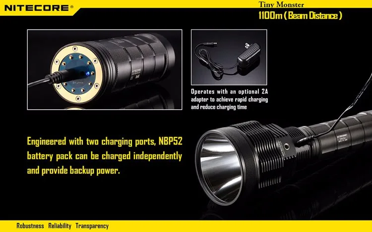 NITECORE TM36 Hight Light Search Flashlight SBT-70 Led 1800 LMs Long Rang 1100 Meters Distance with Battery Outdoor Camping